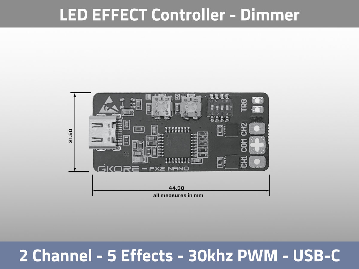 LED Effect Controller CCT High PWM - Dimensions